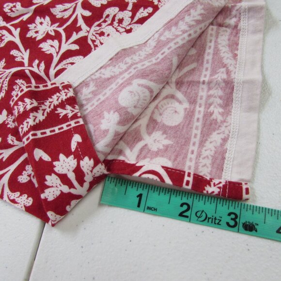 Talbots Vintage 100% Soft Cotton Red/White Floral Tunic Top XL - Picture 16 of 16
